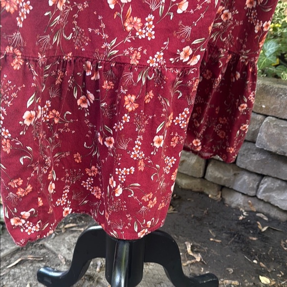Old Navy XXL Tall Floral Red Midi Dress. - Picture 8 of 11